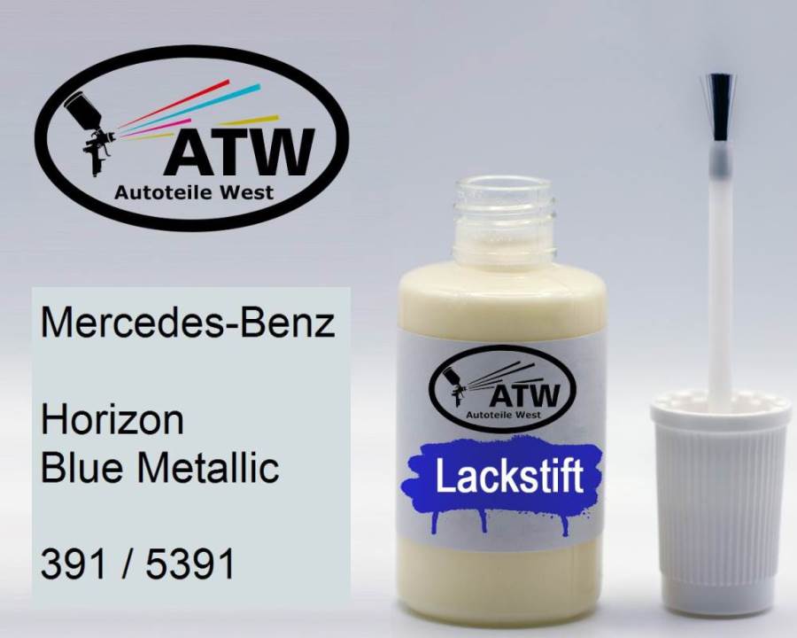 Mercedes-Benz, Horizon Blue Metallic, 391 / 5391: 20ml Lackstift, von ATW Autoteile West.